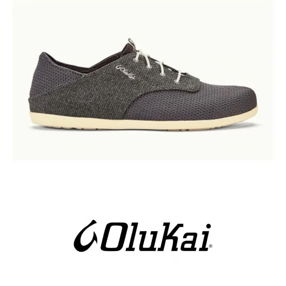 OluKai Waialua Lace Sneaker Pavement Dark Shadow US Women's 6.5 - Picture 1 of 6